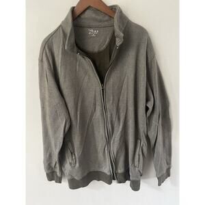 XPBX Pro Mens Jacket Zip XL Olive Green Relaxed Fit Long Sleeve Casual Office